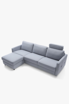 Ecksofa links mit Schlaffunktion und Matratze 11 cm